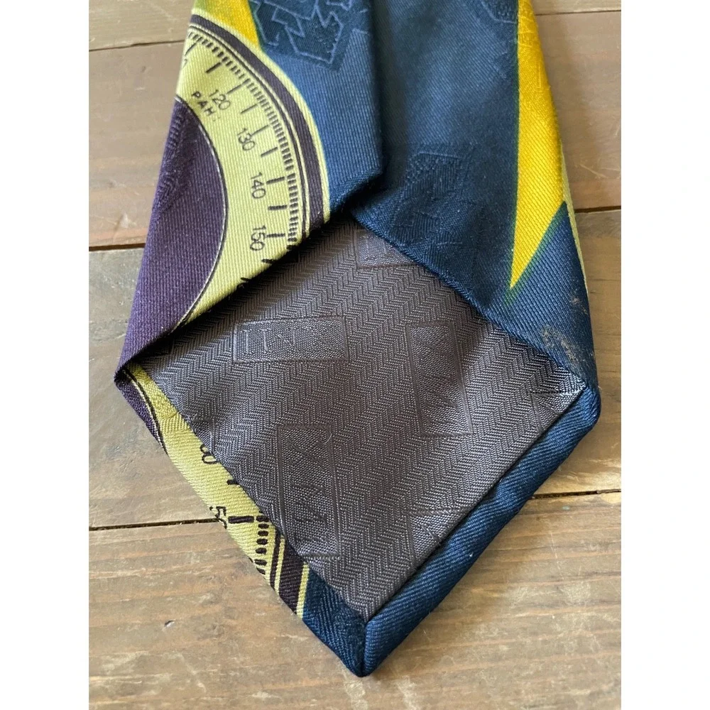 XMI Nordstrom Silk Tie Journey to Mars Navy Blue Hand Made USA